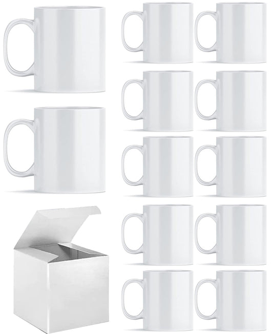 12 Pack Sublimation Mug 11 Ounce and 15 Ounce with Boxes