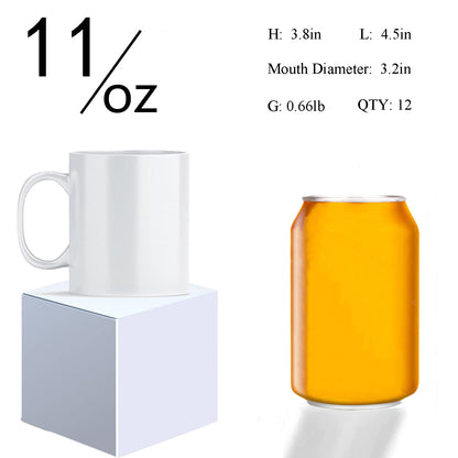 12 Pack Sublimation Mug 11 Ounce and 15 Ounce with Boxes