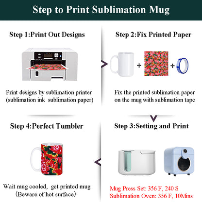12 Pack Sublimation Color  Mug 11 Ounce and 15 Ounce with Boxes
