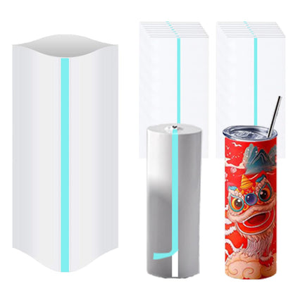 Sublimation Shrink Wrap Sleeves for Tumblers 20oz Skinny 5x10inch 90PCS (5 * 10 inch 90PCS)